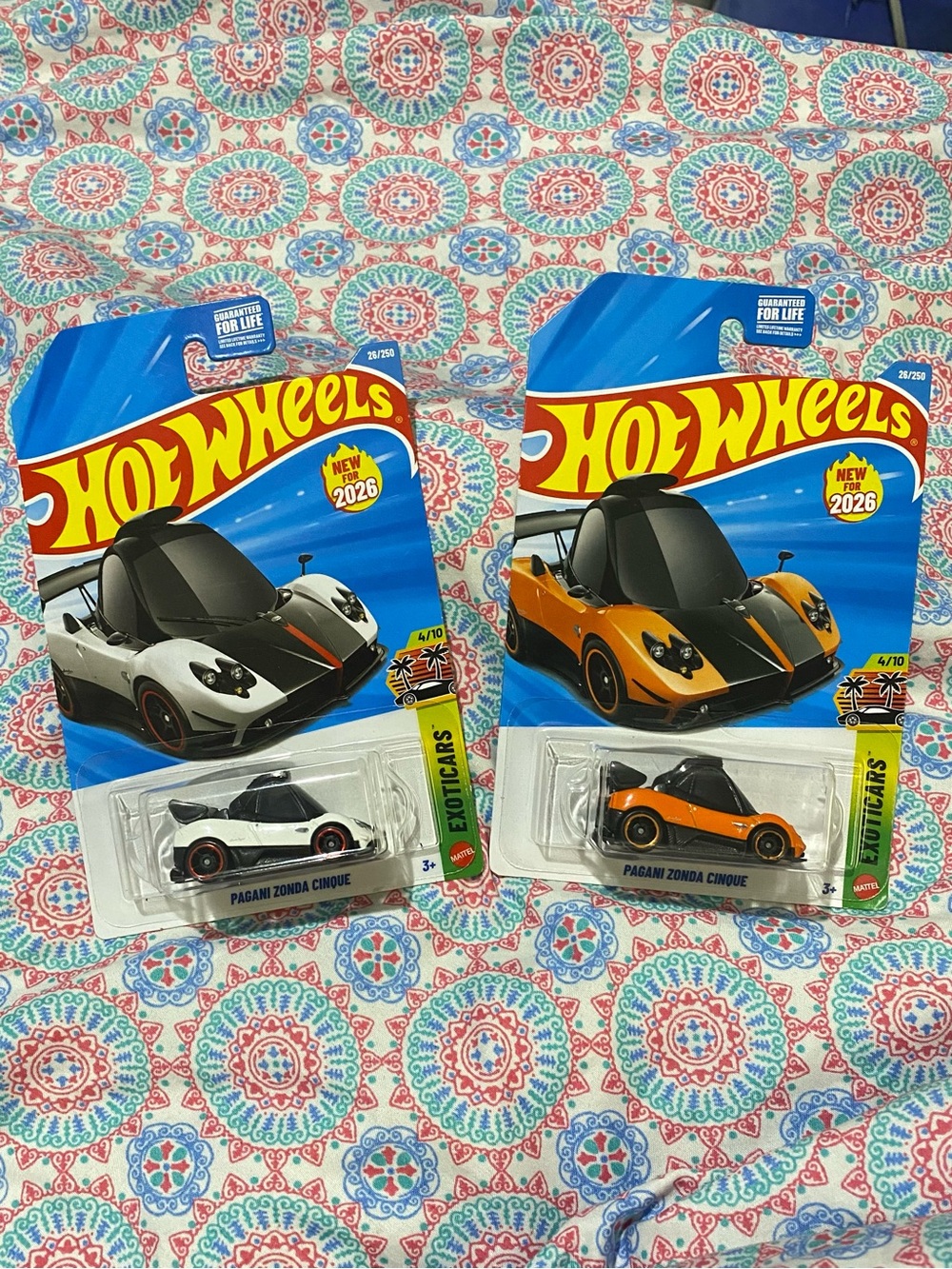 Hot Wheels Pagani Zonda Cinque tuned car orange white